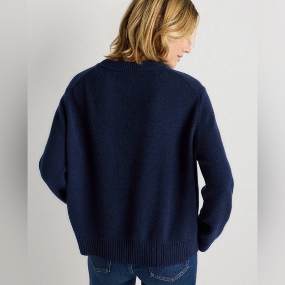 NWT! | QUINCE Mongolian Cashmere Oversized Crewneck Sweater | True Navy | Medium - Picture 11 of 12